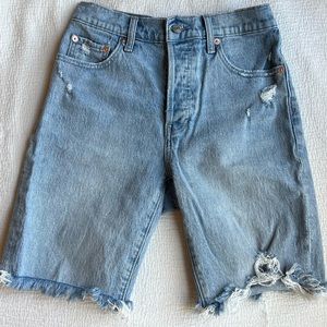 High rise gap Bermuda cutoff shorts